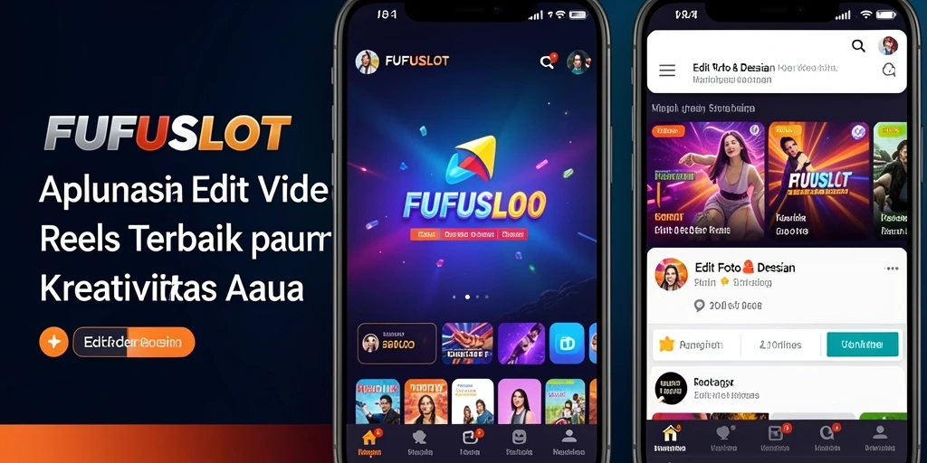 Antarmuka FUFUSLOT yang menarik untuk Edit Video Reels.