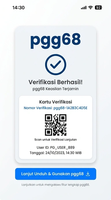 Tampilan kanal resmi pgg68